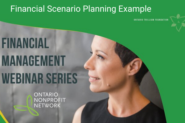 Image showing left side of Betty Ferreira's face and title: Financial Scenario Planning Example