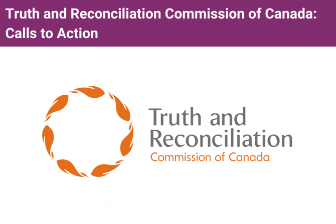 Logo and text of the Truth and Reconciliation Commission of Canada