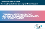 Title card for Trans Inclusion in Practice: Building Organization Capacity for Trans Inclusion